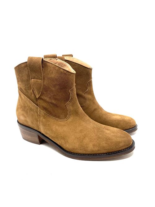 Texanische Ankle Boots für Damen IL LACCIO | MIRA02VELOURWHISKY377